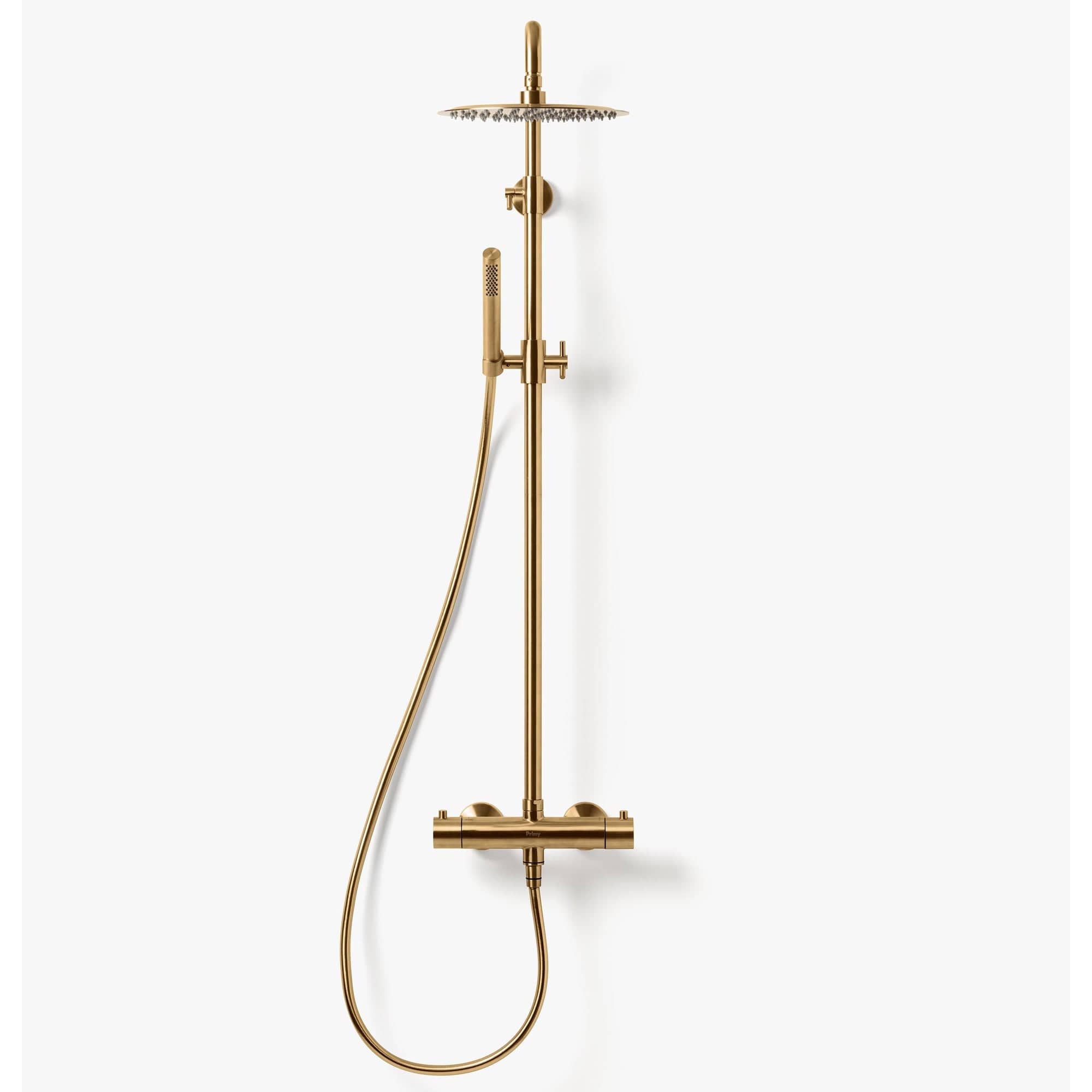 Primy Steel Pleasure 2 takdusjsett med hånddusj Brushed brass Primy Takdusj INR-80001121