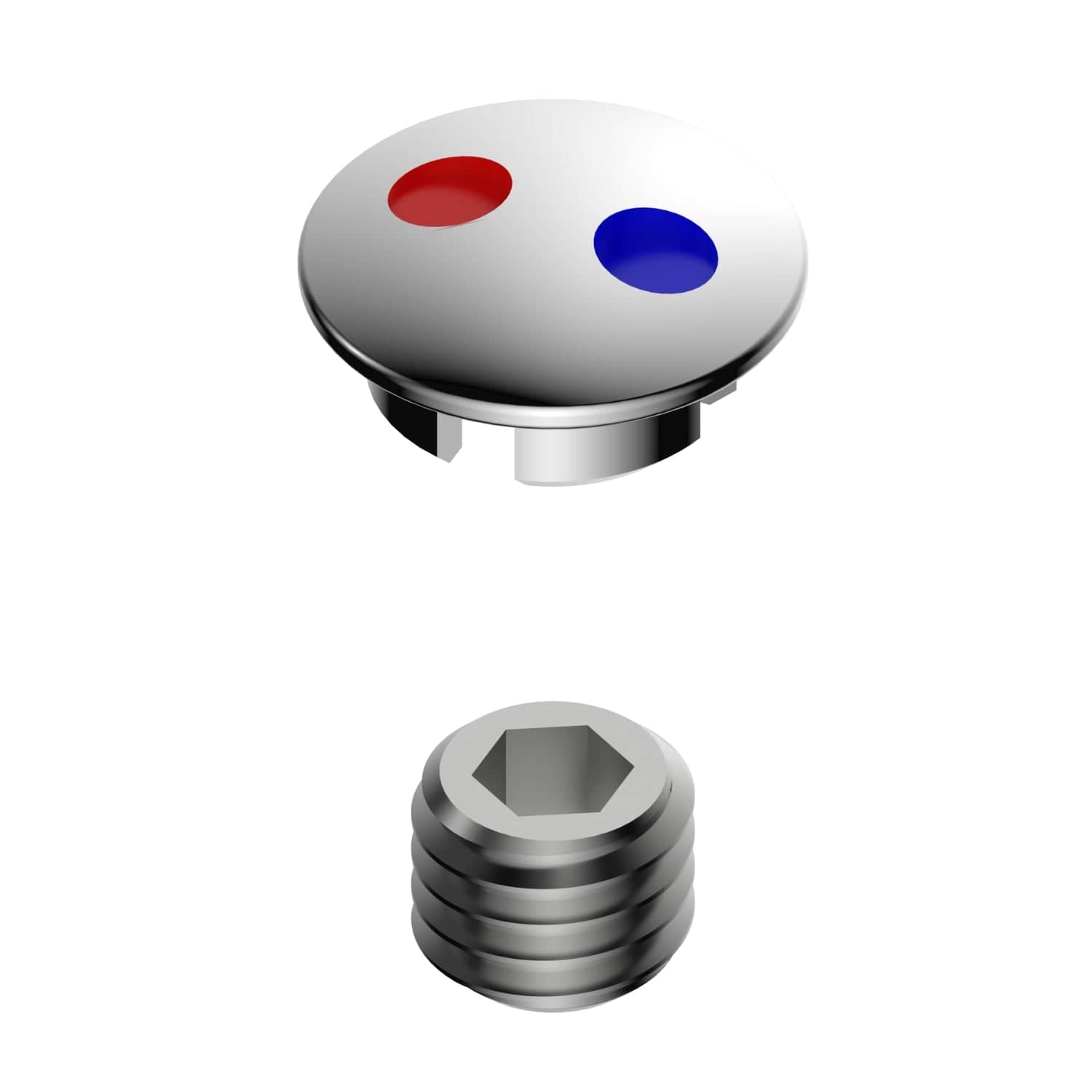 Reservedel: A-collection Varm/kald indikator Modell 3 og 4 for Azur Zero Krom A-collection Reservedel blandebatteri AHL-4225928