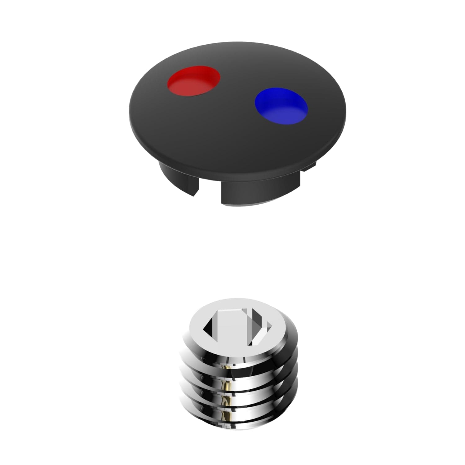 Reservedel: A-collection Varm/kald indikator Modell 3 og 4 for Azur Zero Svart A-collection Reservedel blandebatteri AHL-4225929