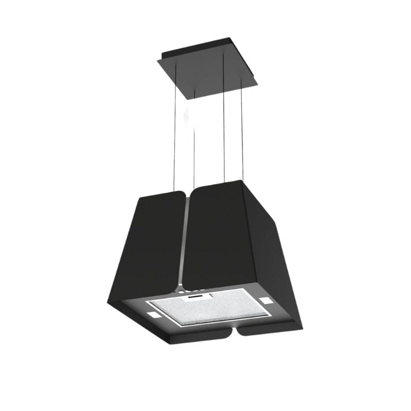 RørosHetta Sheen Fritthengende Ventilator Svart / 43cm / Resirkulasjon RørosHetta Kjøkkenvifte RO-403687