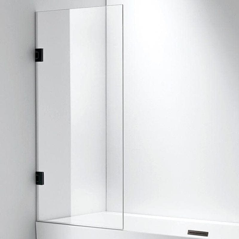 Sanipro Badekarvegg Style 75 - 8mm glass Svart matt / 75cm / Klart glass Sanipro Badekarvegg SA-10014