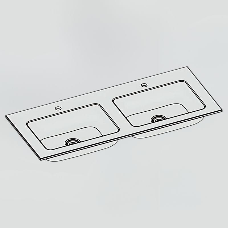 Sanipro Corian Møbelservant 120cm dobbel Sanipro Møbelservant SA-20321