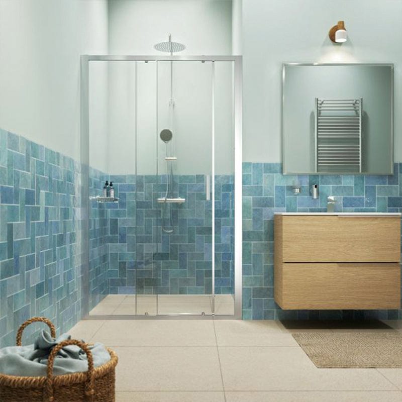 Sealskin Inc Skyvedør for nisje B120/140xH200cm Krom / 120cm / Klart glass Sealskin Dusjnisje CO-XI101206265100