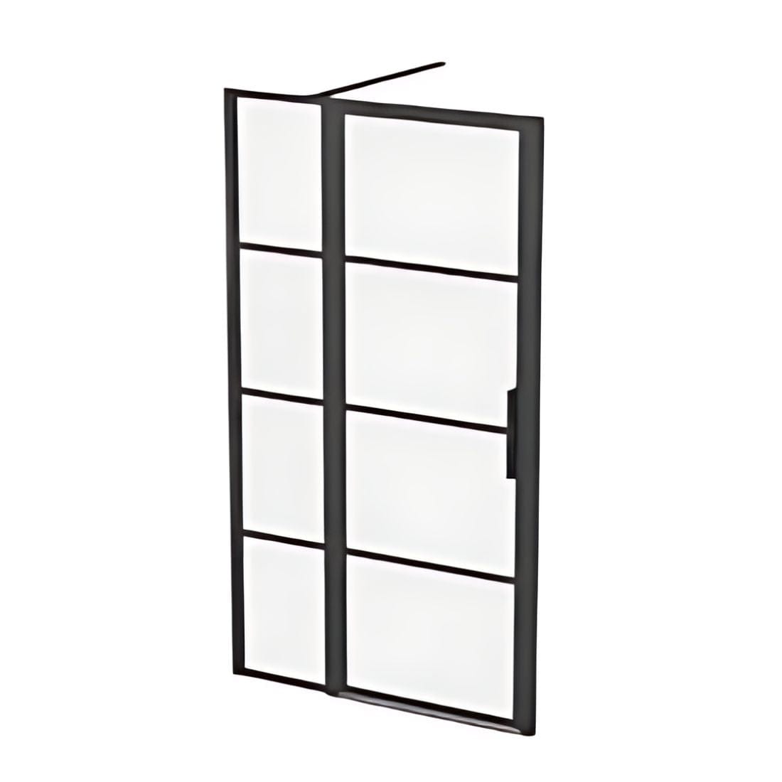 Sealskin Soho Dusjdør med sidefelt - B100-120cm Svart matt / 100cm / Venstre Sealskin Dusjdør CO-KB171006