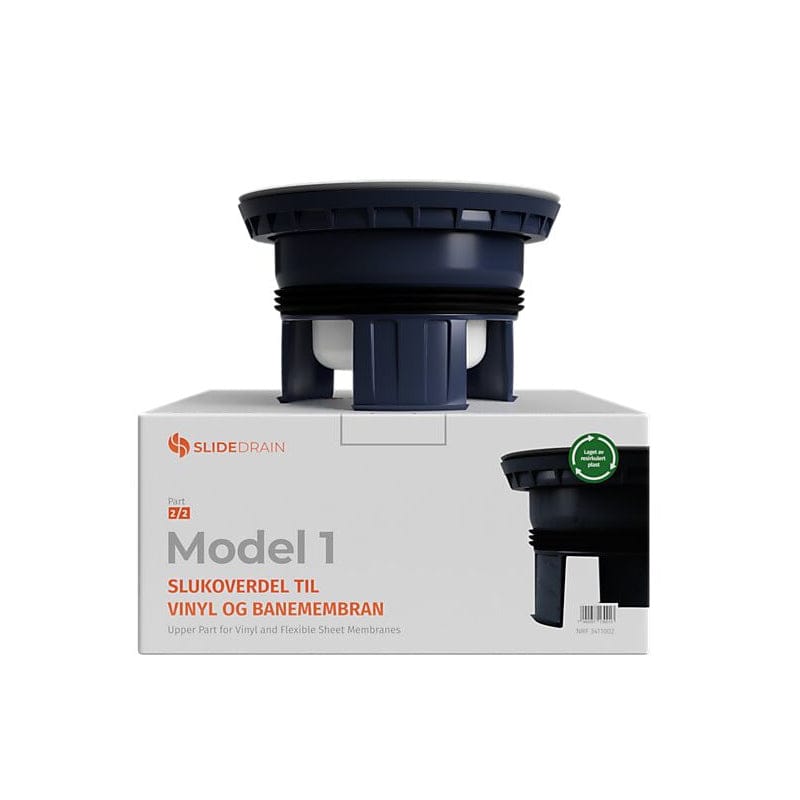 Slidedrain Model 1 Høydejusterbar Slukoverdel Med klemring Slidedrain Gulvsluk GRO-3411002