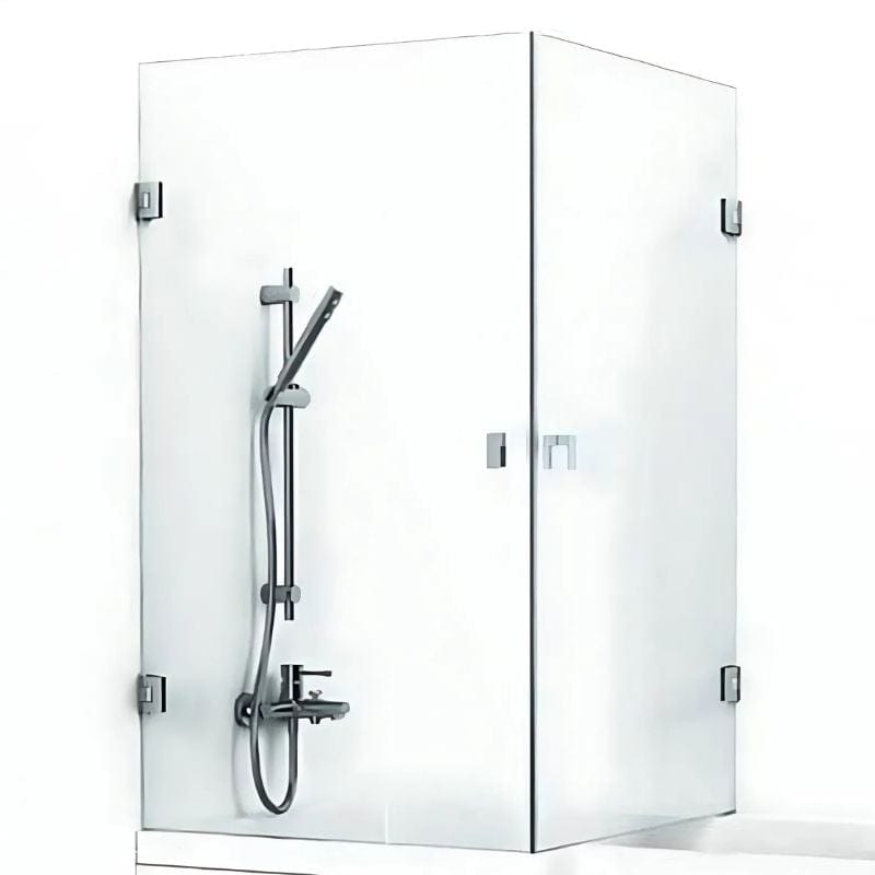 Svedbergs 180° Dusjhjørne for Badekar Krom / 83x83cm / Klart glass Svedbergs Badekarvegg SV-658788