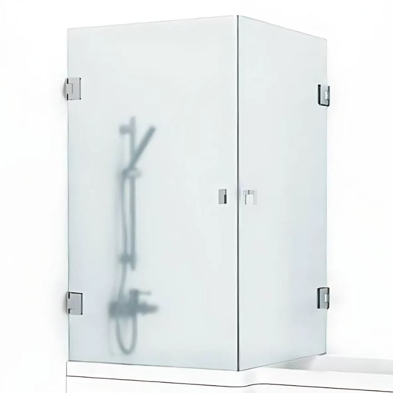 Svedbergs 180° Dusjhjørne for Badekar Krom / 83x83cm / Krystall frostet glass Svedbergs Badekarvegg SV-658488