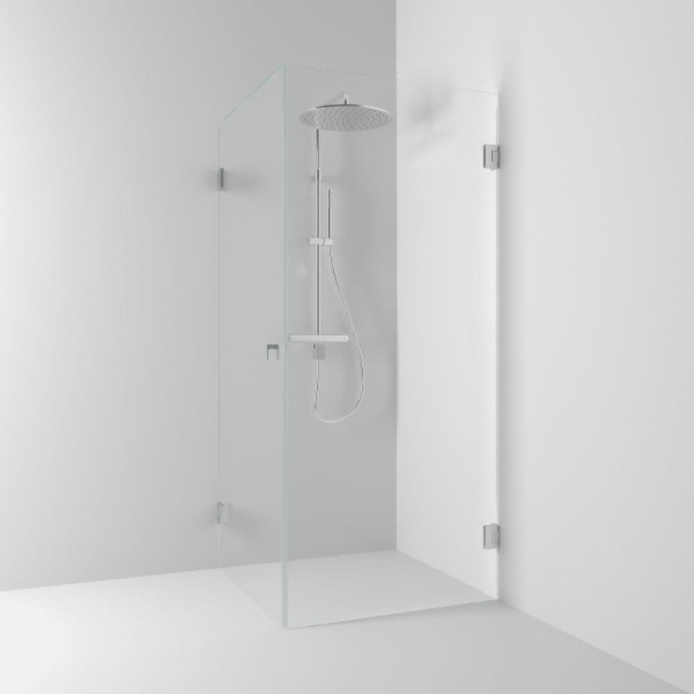 Svedbergs 180° Dusjhjørne Rett Krom / 80x80cm / Klart glass Svedbergs Dusjhjørne SV-653788
