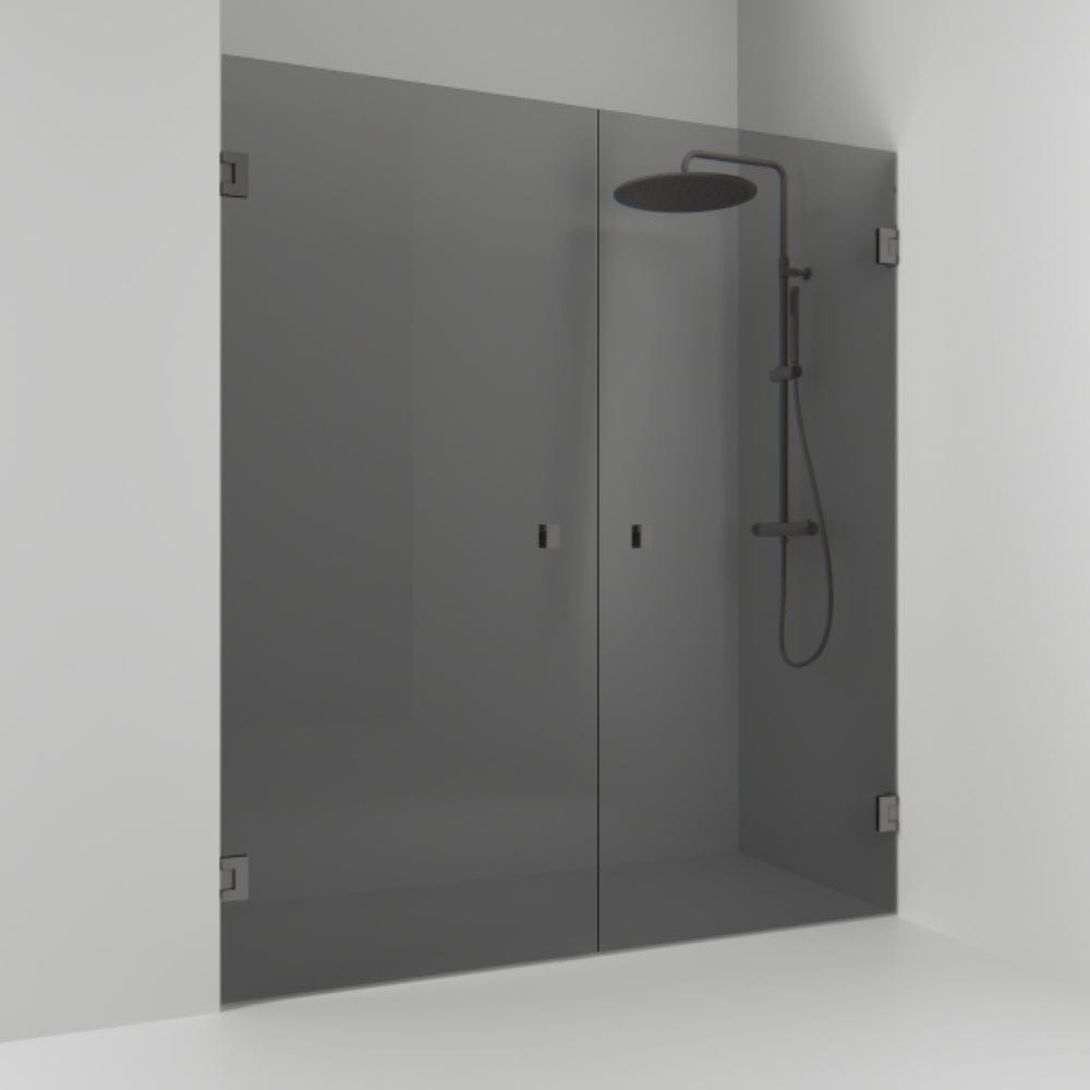 Svedbergs 180° Dusjnisje Dobbel Blyantpenn svart / 176,5cm / Røykfarget glass Svedbergs Dusjnisje SV-625818