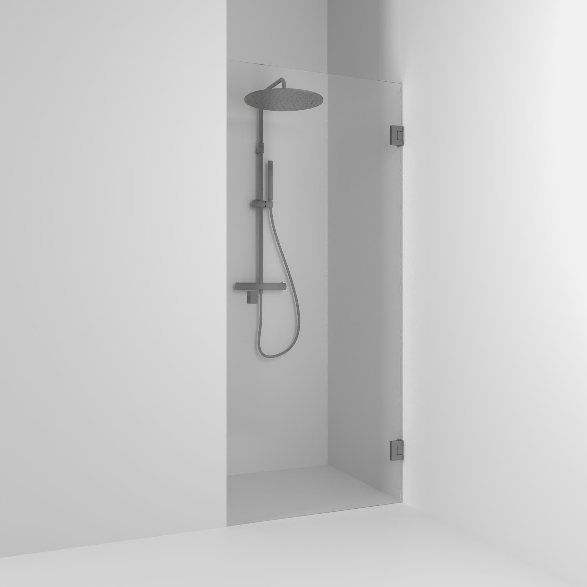 Svedbergs 180° Dusjnisje Enkel Blyantpenn svart / 78,5cm / Klart glass Svedbergs Dusjnisje SV-621778