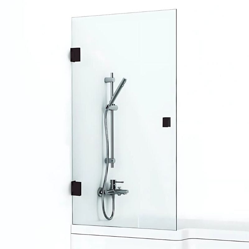 Svedbergs 180° Svingbar Badekarvegg 81cm Svart matt / 81cm / Klart glass Svedbergs Badekarvegg SV-687781