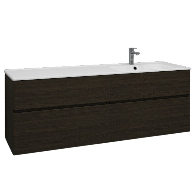 Svedbergs Poem Profil Servantskap D45 med 4 skuffer Brun ask / 160cm Svedbergs Servantskap SV-3451665