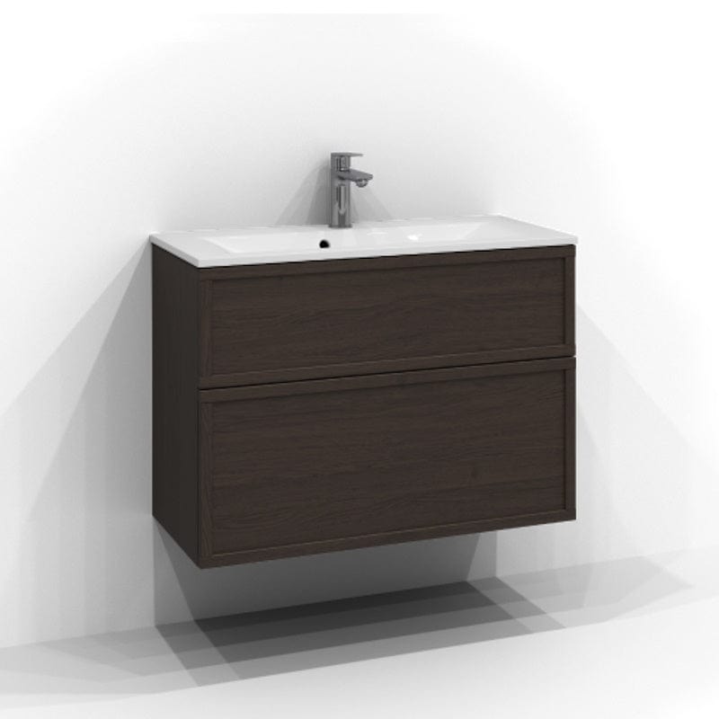 Svedbergs Poem Ramme Servantskap D35 med 2 skuffer Brun ask / 80cm / Ramme Push open Svedbergs Servantskap SV-3358452-P