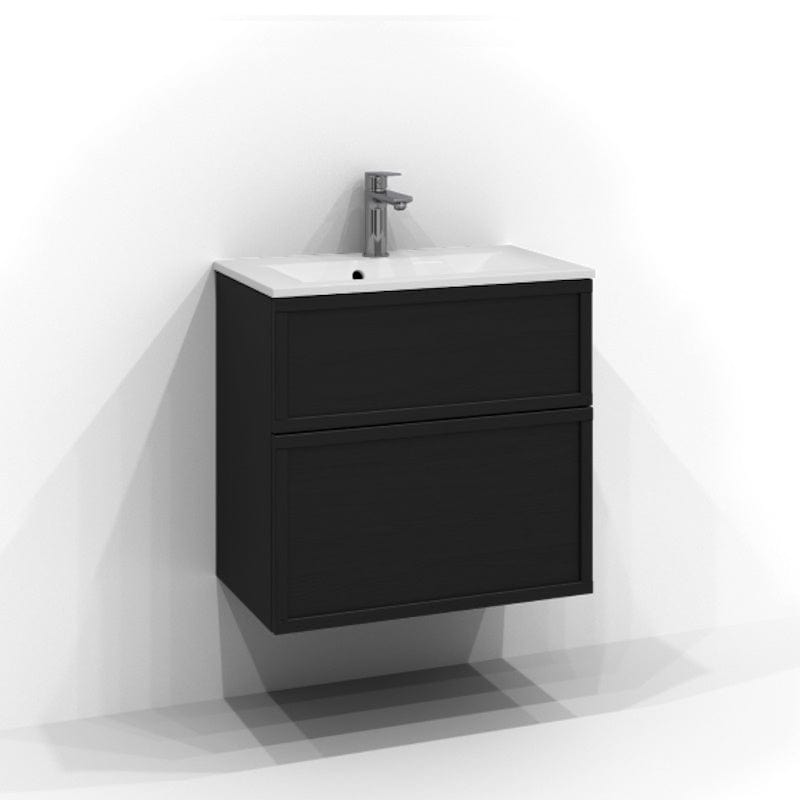 Svedbergs Poem Ramme Servantskap D35 med 2 skuffer Svart ask / 60cm / Ramme Push open Svedbergs Servantskap SV-3356442-P