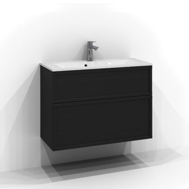 Svedbergs Poem Ramme Servantskap D35 med 2 skuffer Svart ask / 80cm / Ramme Svedbergs Servantskap SV-3358442