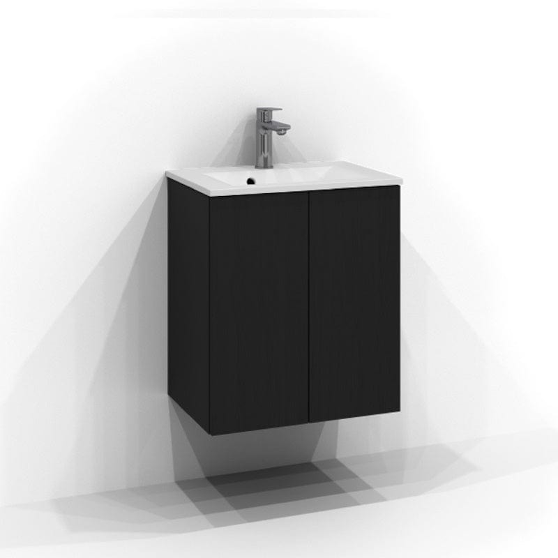 Svedbergs Poem Servantskap 2 dører B50-80xH57xD35, Slim - Plan Svart ask / 50cm Svedbergs Servantskap SV-3355143