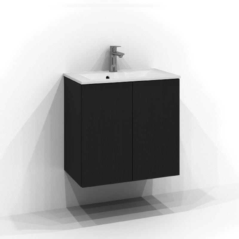 Svedbergs Poem Servantskap 2 dører B50-80xH57xD35, Slim - Plan Svart ask / 60cm Svedbergs Servantskap SV-3356143