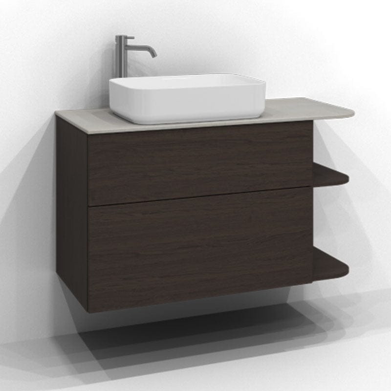 Svedbergs Poem Soft Servantskap Brun ask / 100cm venstre / Plan push-open Svedbergs Servantskap SV-34510152-P-SV