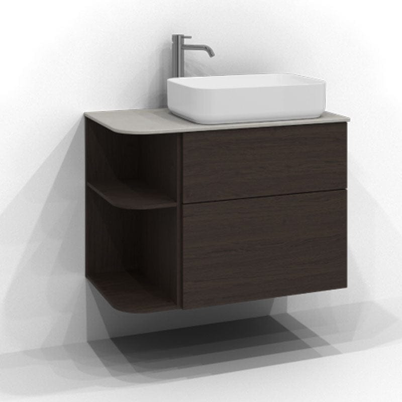 Svedbergs Poem Soft Servantskap Brun ask / 80cm høyre / Plan push-open Svedbergs Servantskap SV-3458152-P-SH