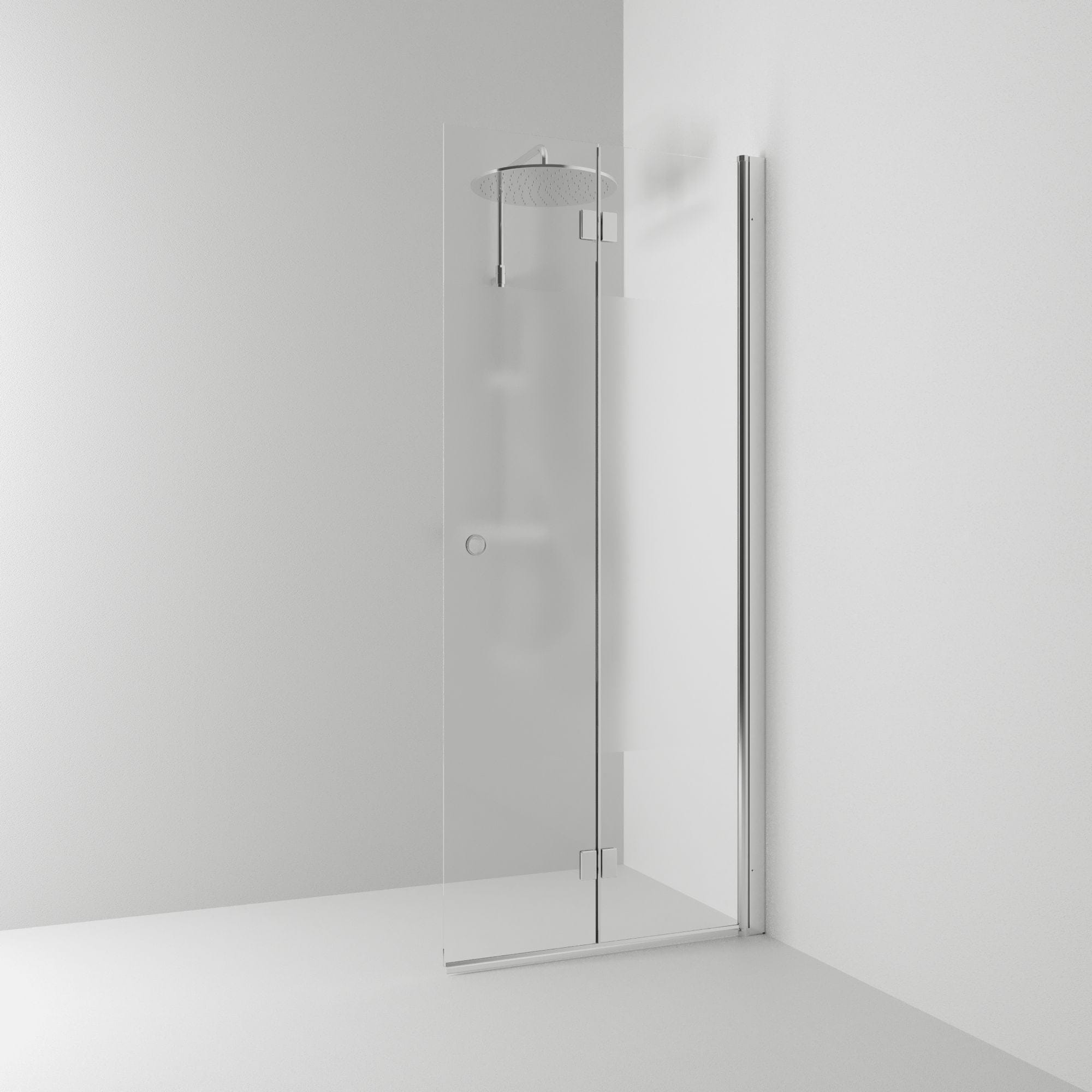 Svedbergs Skoga Dusjdør Leddet Krom / 67cm / Halvfrostet glass Svedbergs Dusjdør SV-61409470