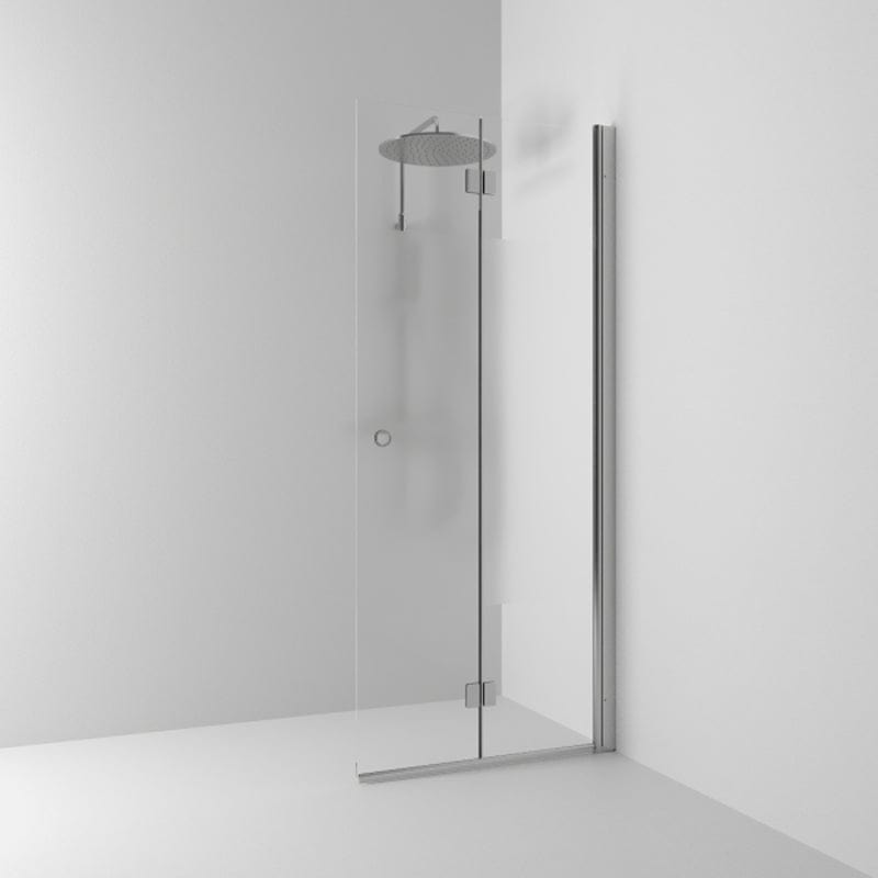 Svedbergs Skoga Dusjdør Leddet Matt aluminium / 87cm / Halvfrostet glass Svedbergs Dusjdør SV-61409390