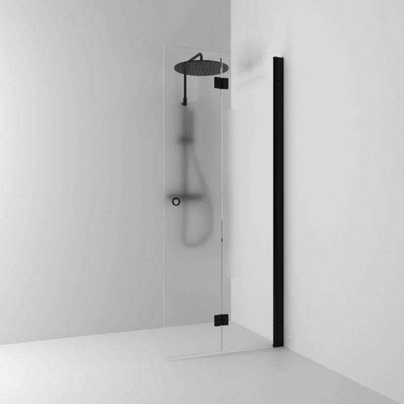 Svedbergs Skoga Dusjdør Leddet Svart matt / 67cm / Halvfrostet glass Svedbergs Dusjdør SV-61409270