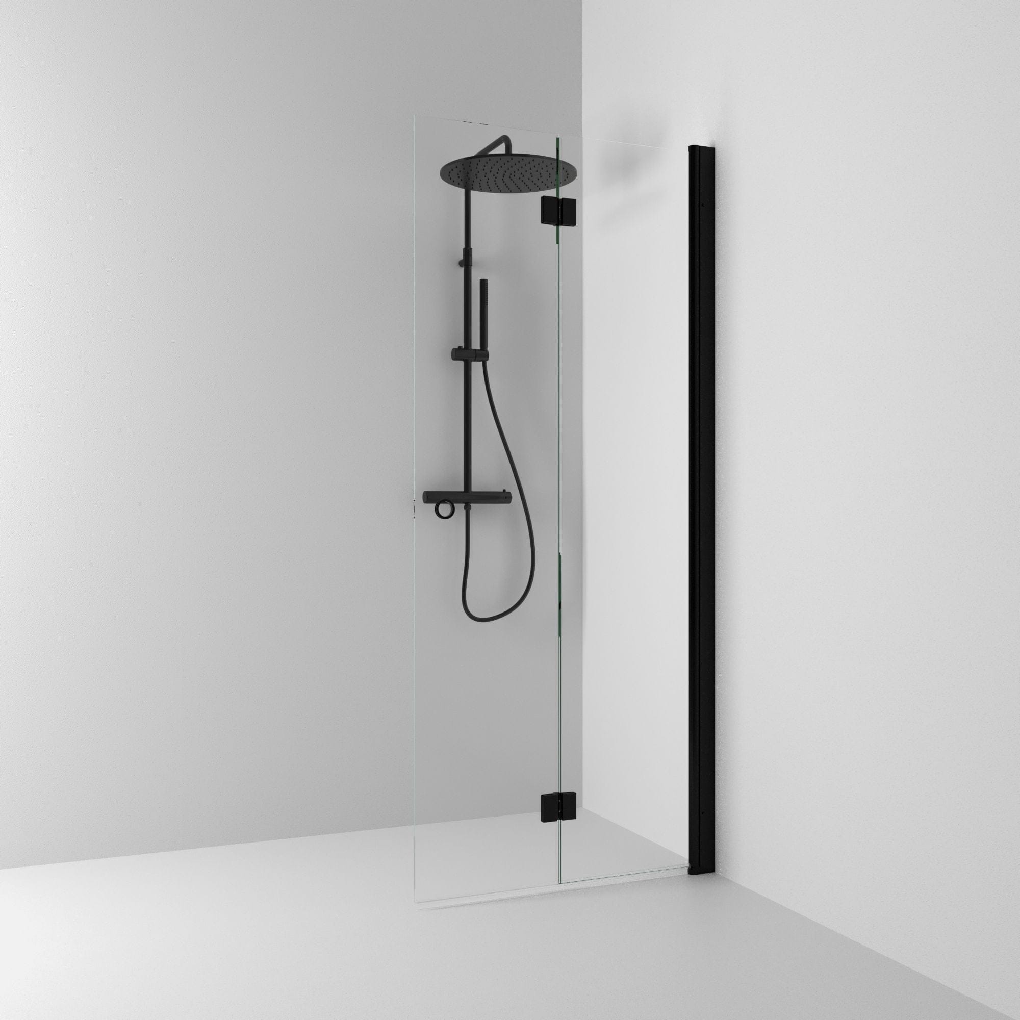 Svedbergs Skoga Dusjdør Leddet Svart matt / 67cm / Klart glass Svedbergs Dusjdør SV-61407270