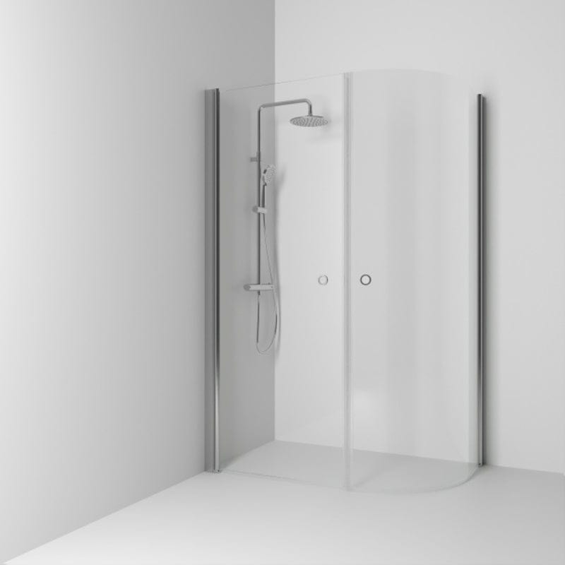 Svedbergs Skoga Dusjhjørne Asymmetrisk Matt aluminium / 117x80cm / Klart glass Svedbergs Dusjhjørne SV-60807387