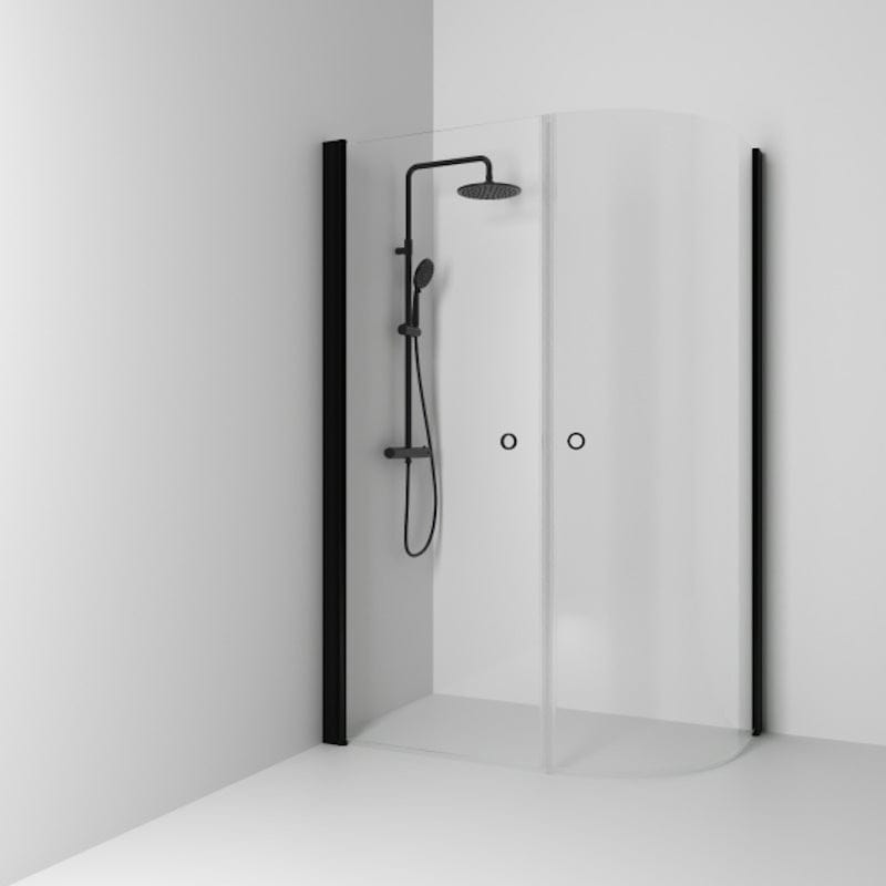 Svedbergs Skoga Dusjhjørne Asymmetrisk Svart matt / 117x80cm / Klart glass Svedbergs Dusjhjørne SV-60807287