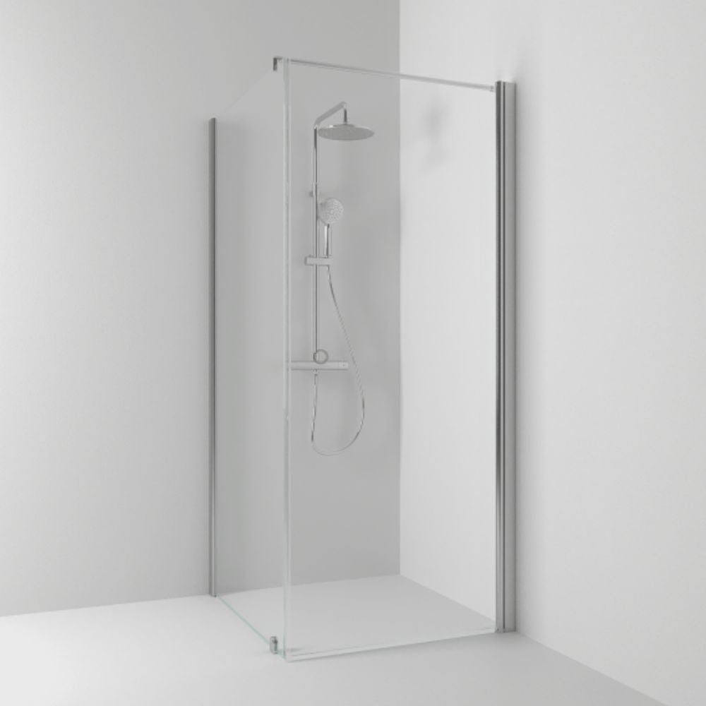 Svedbergs Skoga Dusjhjørne Kombi (vegg+dør) Matt aluminium / 73x70cm / Klart glass Svedbergs Dusjhjørne SV-62007377