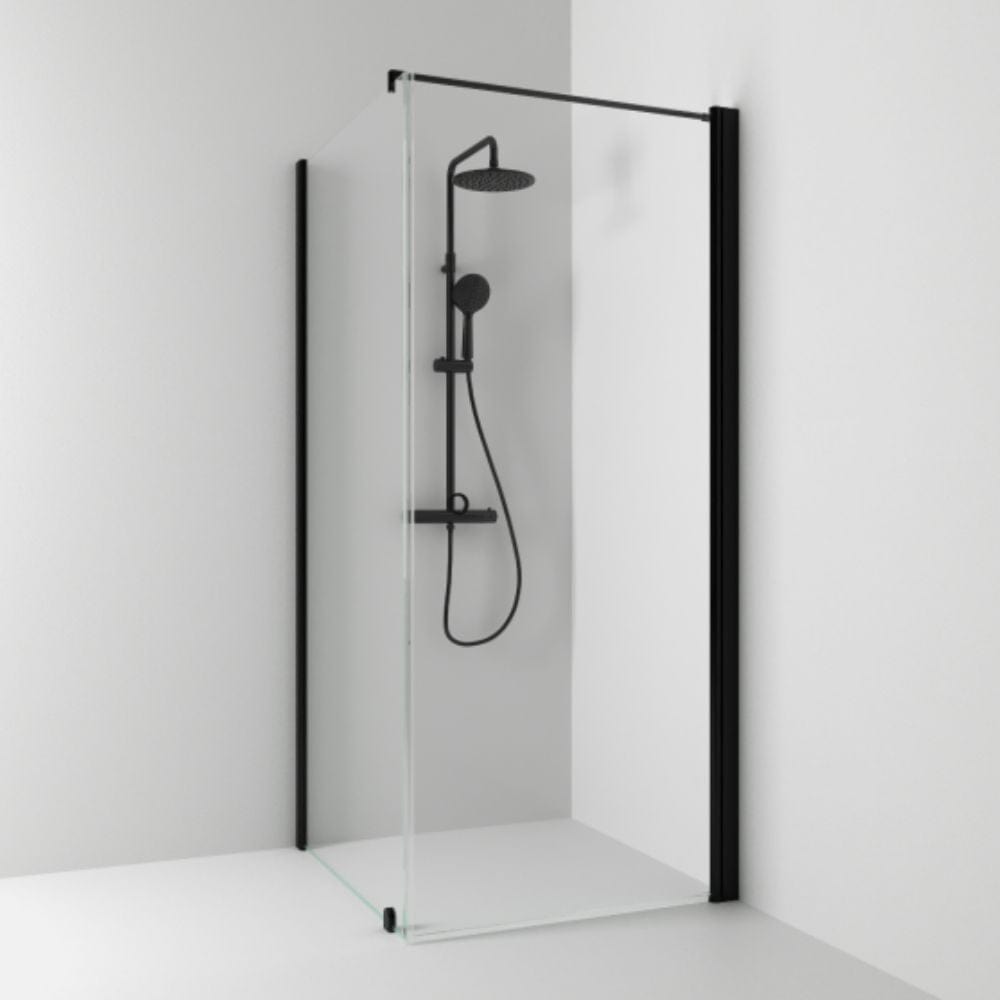 Svedbergs Skoga Dusjhjørne Kombi (vegg+dør) Svart matt / 73x70cm / Klart glass Svedbergs Dusjhjørne SV-62007277