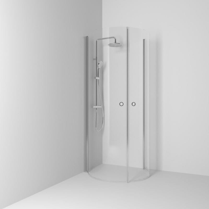 Svedbergs Skoga U-Dusj Rettvegg/Hjørne Krom / 90x67cm / Klart glass Svedbergs Dusjhjørne SV-61307479