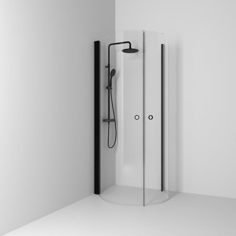 Svedbergs Skoga U-Dusj Rettvegg/Hjørne Svart matt / 90x67cm / Klart glass Svedbergs Dusjhjørne SV-61307279