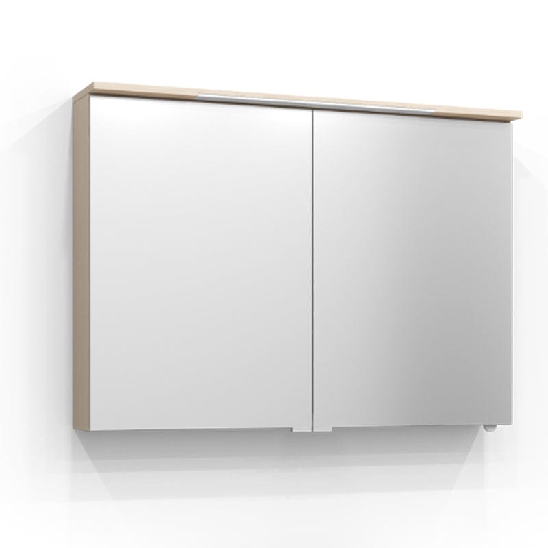 Svedbergs SKURU Speilskap med servantlys 100cm / Hvit ask / Nei Svedbergs Speilskap SV-429100