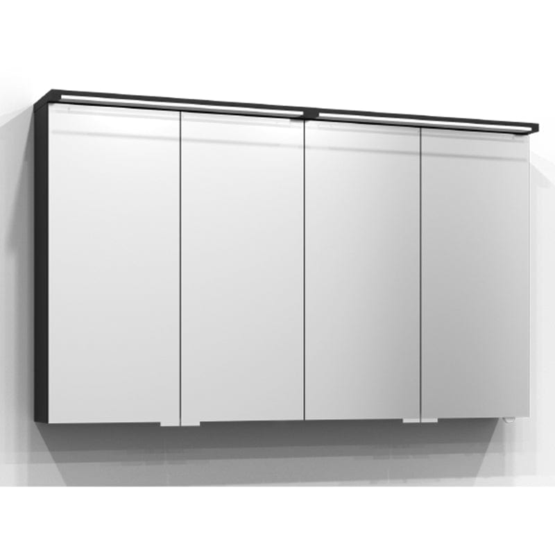 Svedbergs SKURU Speilskap med servantlys 120cm / Svart ask / Nei Svedbergs Speilskap SV-423120