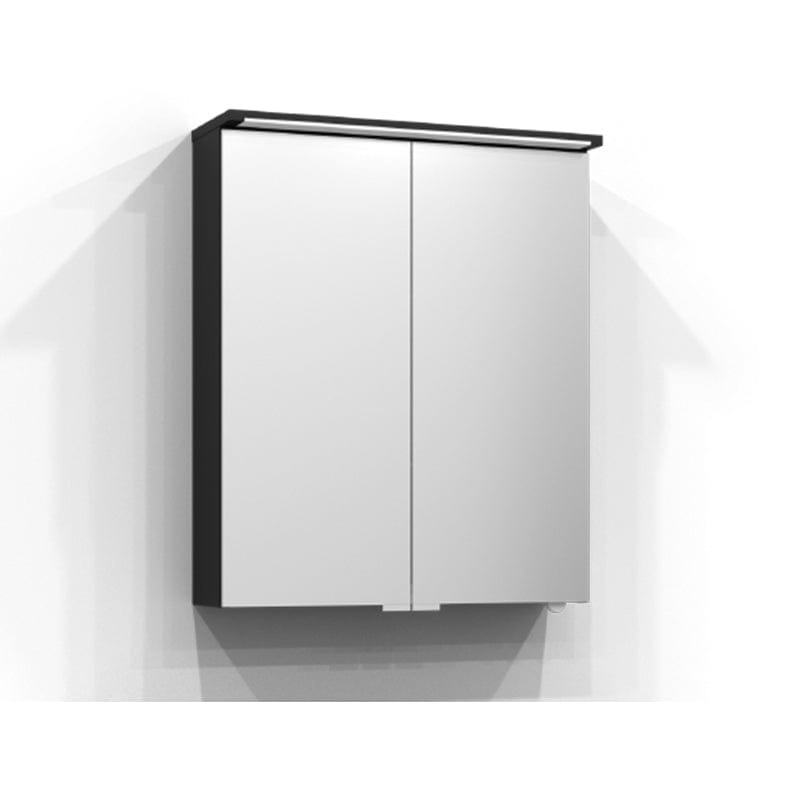 Svedbergs SKURU Speilskap med servantlys 60cm / Svart ask / Nei Svedbergs Speilskap SV-423060