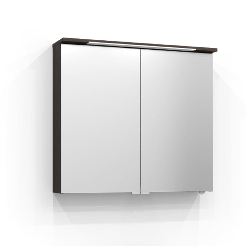 Svedbergs SKURU Speilskap med servantlys 80cm / Brun ask / Nei Svedbergs Speilskap SV-426080