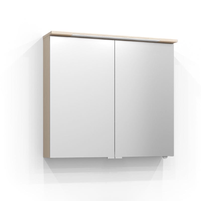 Svedbergs SKURU Speilskap med servantlys 80cm / Hvit ask / Nei Svedbergs Speilskap SV-429080