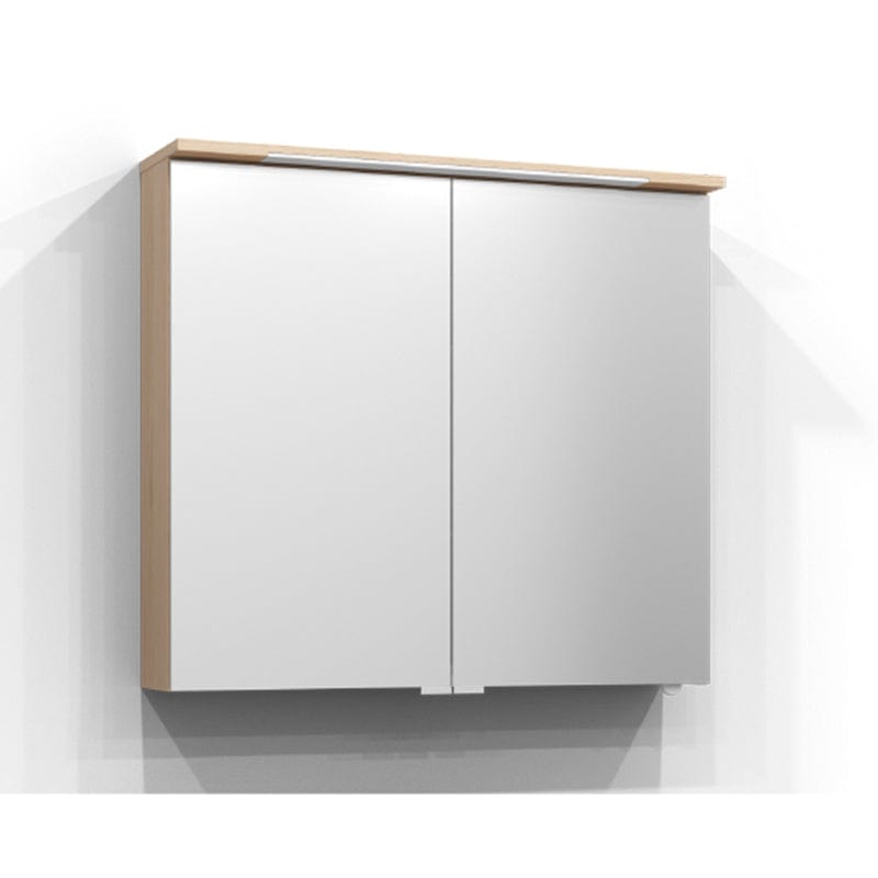 Svedbergs SKURU Speilskap med servantlys 80cm / Ren eik / Nei Svedbergs Speilskap SV-421080