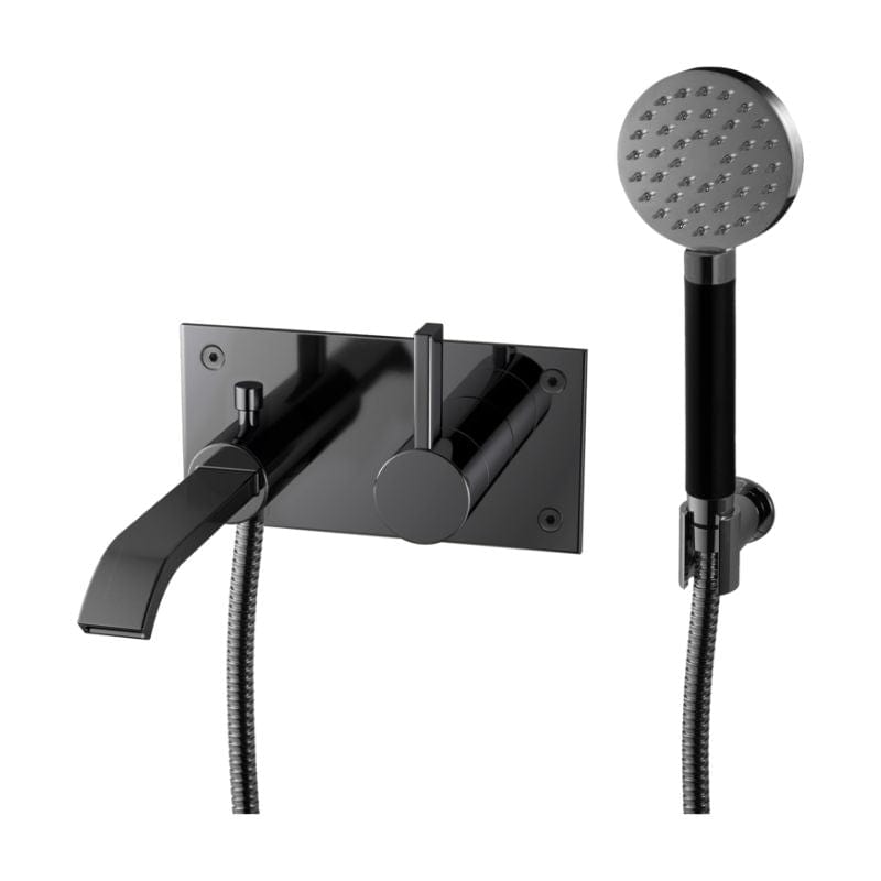 Tapwell ARM036 Badekarbatteri Black chrome Tapwell Badekararmatur TA-9426769