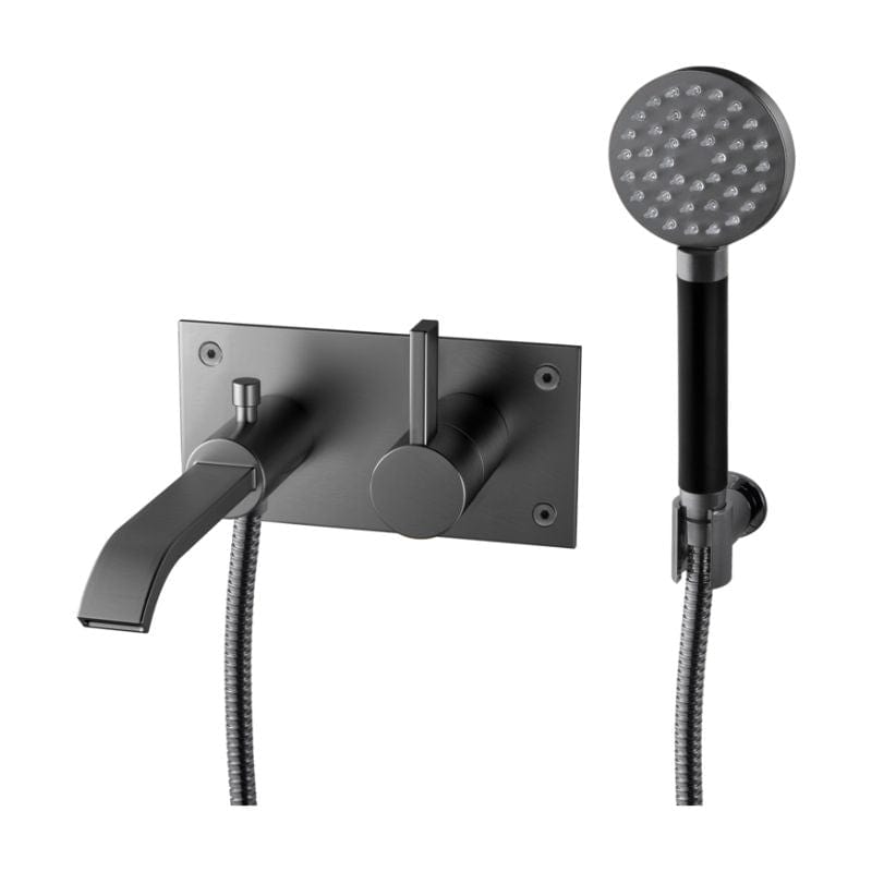 Tapwell ARM036 Badekarbatteri Brushed black chrome Tapwell Badekararmatur TA-9426771