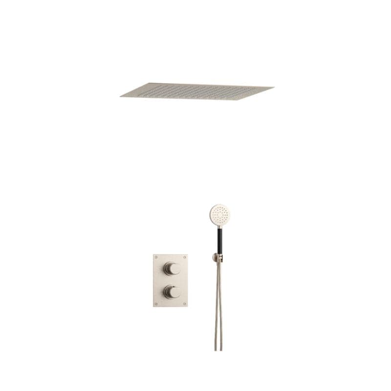 Tapwell ARM7268 Takduj Innbygging - Innebygd firkantet Brushed nickel / 500x500mm Tapwell Dusjsett TA-9428099