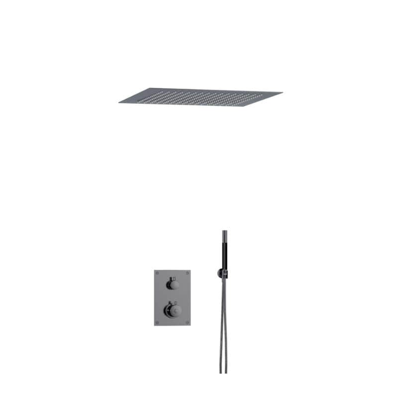 Tapwell BOX7268 ED2 Innfelt Takdusj Innbygging Black chrome / 500x500mm Tapwell Blandebatteri innbygging TA-9425203