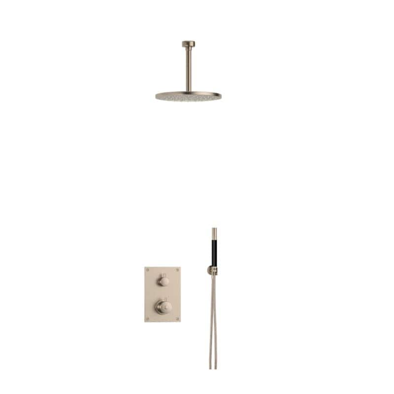 Tapwell BOX7268 Takdusj Innbygging - Takmontert Brushed nickel / 200mm / Ø250mm Tapwell Blandebatteri innbygging TA-9425034