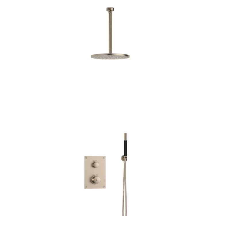 Tapwell BOX7268 Takdusj Innbygging - Takmontert Brushed nickel / 300mm / Ø250mm Tapwell Blandebatteri innbygging TA-9425039