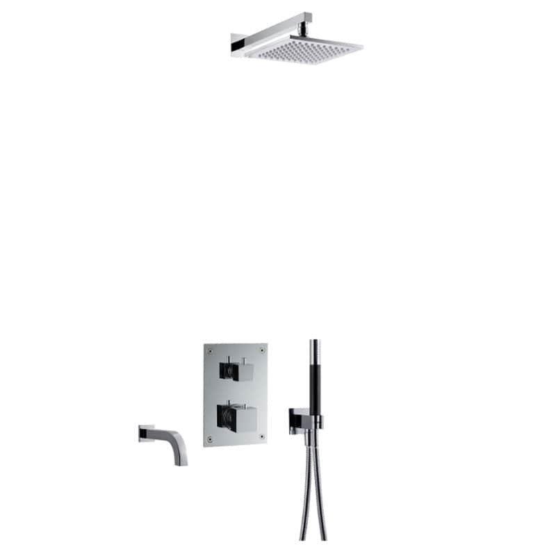 Tapwell BOX8368 SQUARE ED2 Takdusj Innbygging Krom Bad.no TA-9422038