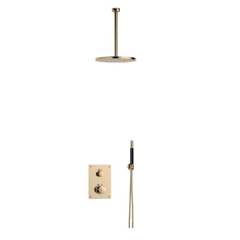 Tapwell Z079 Takdusj Innbygging - komplett Oksiderende messing / 300mm Tapwell Blandebatteri innbygging TA-9424930