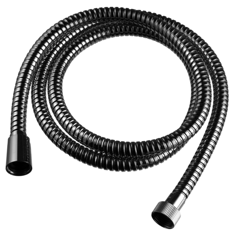 Tapwell ZFLO001 Dusjslange 150cm Black chrome Tapwell Dusjslange TA-9419458