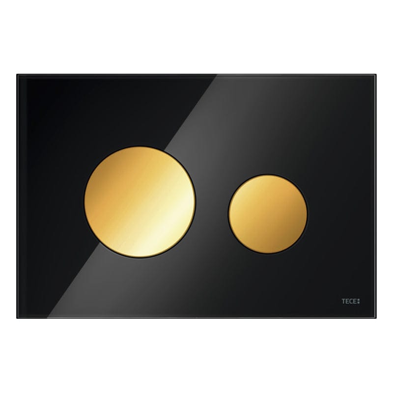 TECEloop Betjeningsplate Glass Svart glass / Gull Tece Betjeningsplate og trykknapper TE-6122229