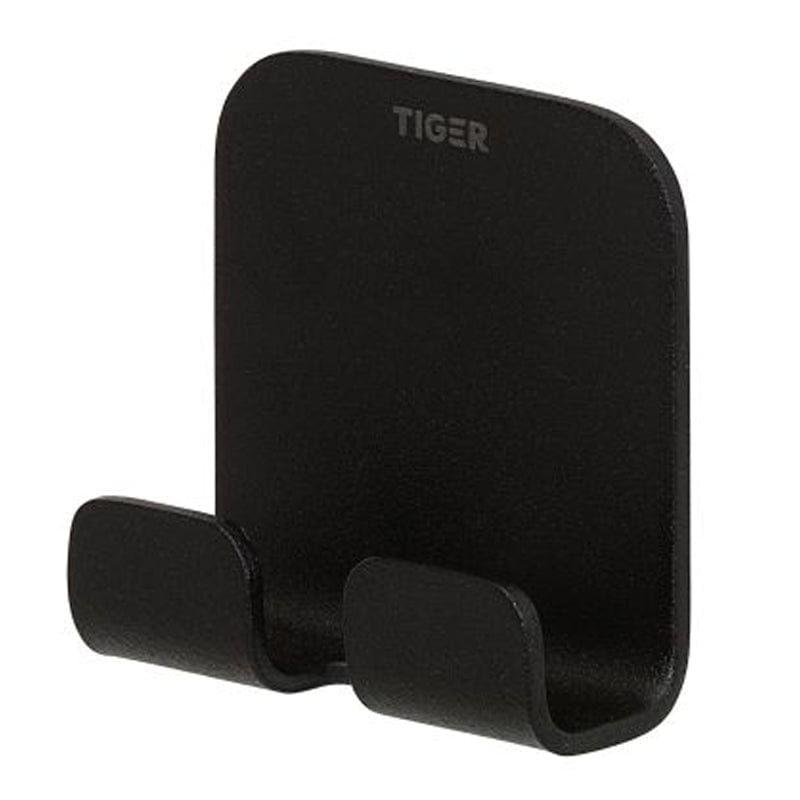 Tiger Colar dobbel krok blankpolert Svart matt Tiger Knagger CO-T314612